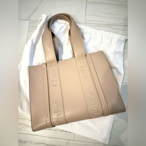 Chloe woody leather tote